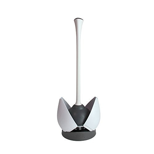 Oxo Good Grips Stainless Steel Bathroom Toilet Plunger and Caddy