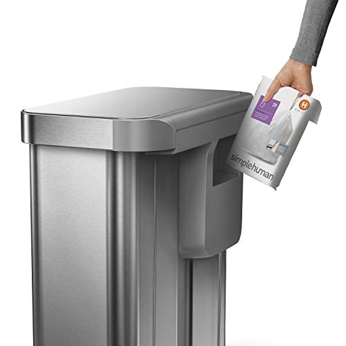 simplehuman + 58-Liter Rectangular Sensor Trash Can Set