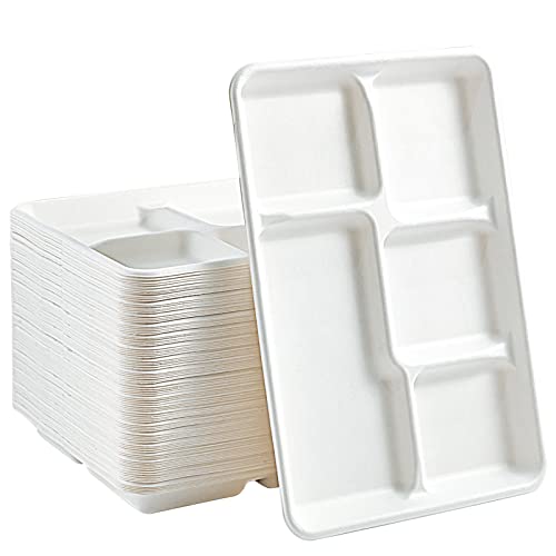 100% Compostable 6 Inch Heavy-Duty Eco-Friendly Disposable White