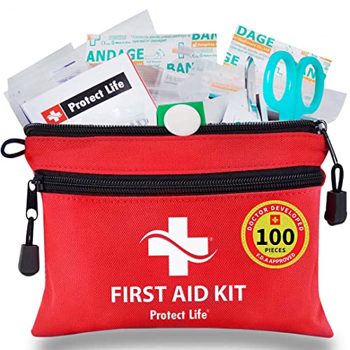 Protect Life First Aid Kit - 100 Piece Includes Tourniquet - Small