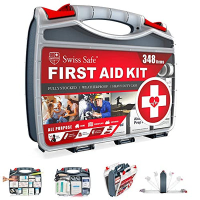  VRIEXSD 400 Piece Large First Aid Kit Premium Emergency Kits  for Home, Office, Car, Outdoor, Hiking, Travel, Camping, Survival Medical  First Aid Bag, Red : Health & Household