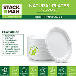 Stack Man 100% Compostable Clamshell Take Out Food